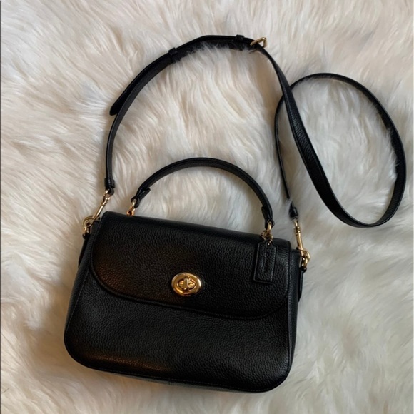 Coach Marlie Top Handle Pebbled Leather Crossbody - Picture 2 of 7